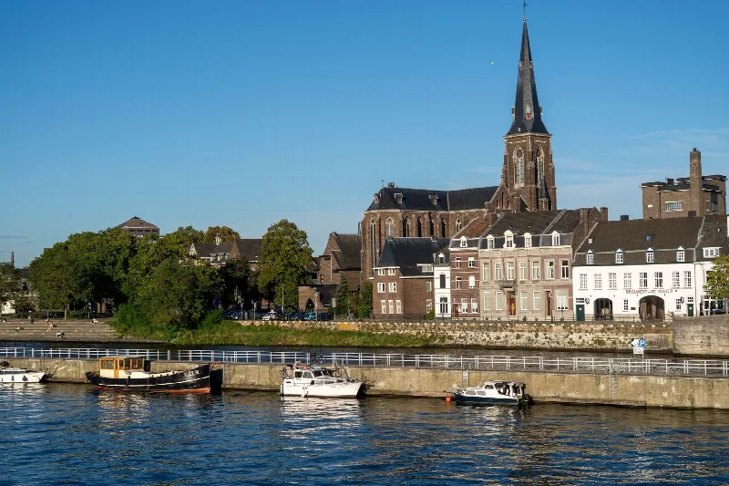 Villa aan een laan in de Maastrichtse wijk Villapark met de Sint-Pietersberg op de achtergrond