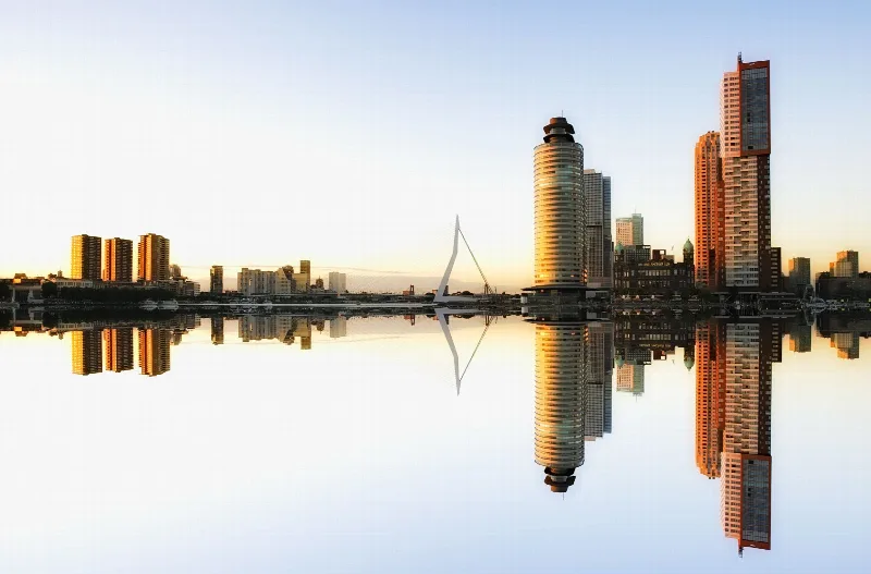 Herenhuizen aan een laan in Kralingen, Rotterdam